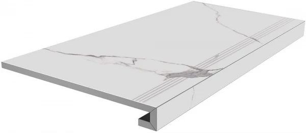 Ступень клееная Монте Тиберио белый лаппат