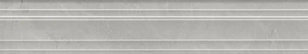 Бордюр Багет Риальто серый светлый глянцевый