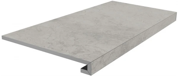 Ступень клееная Риальто серый светлый матовый