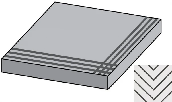Encaustic White Dec Lap Gradone Ang Ступени