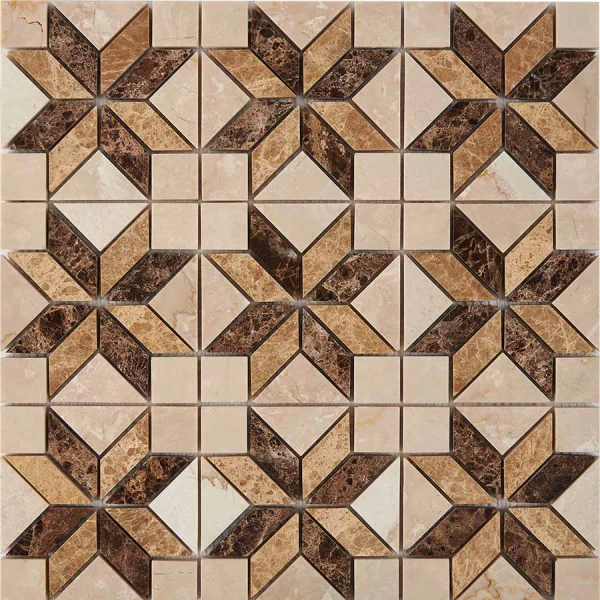 PIX 286 Botticino, Dark, Light Emperador мозаика