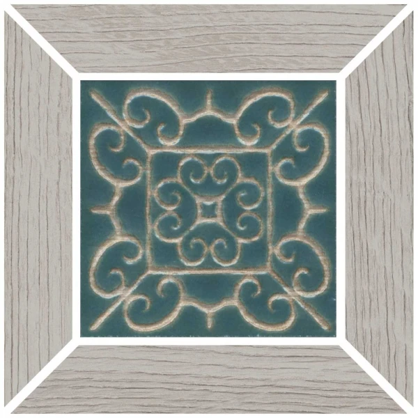 Декор Тровазо наборный серый светлый матовый