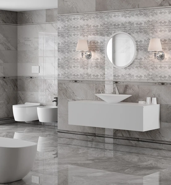 Плитка для ванной Eurotile Ceramica Eclipse Grey