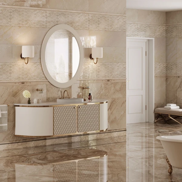 Плитка для ванной Eurotile Ceramica Eclipse Beige