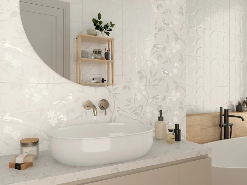 Плитка для ванной Gracia Ceramica Blanc