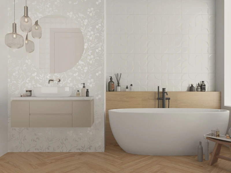 Плитка для ванной Gracia Ceramica Blanc