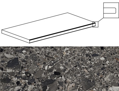 Cliff Gradone Bordo Costa Rett. ступень