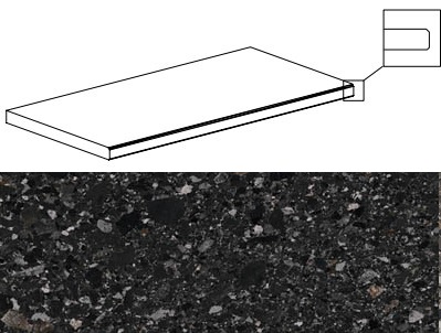 Deep Gradone Bordo Costa Rett. ступень