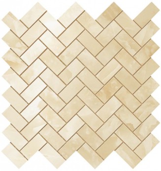 S.O. Honey Amber Herringbone Mosaic