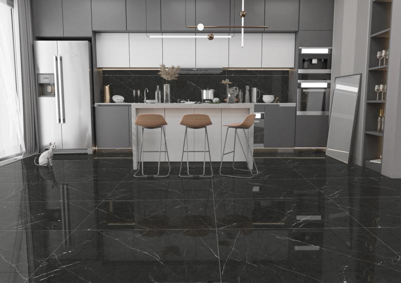 Керамогранит Eurotile Ceramica Pietra Negro