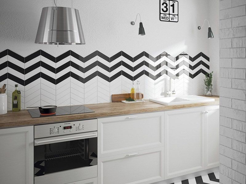 Коллекция плитки для кухни Equipe Chevron Wall