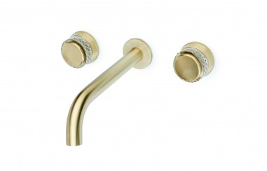 Смеситель из стены AURA на 3 отв. MATT GOLD