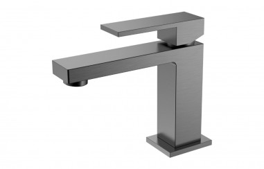 Cмеситель для умывальника Qubic Matt GUN METAL
