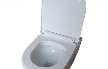 ПОЛАРИС унитаз подвесной безободковый, белый 360*518*360 мм, крышка-сиденье с механизмом плавного закрывания из дюропласта, крепеж