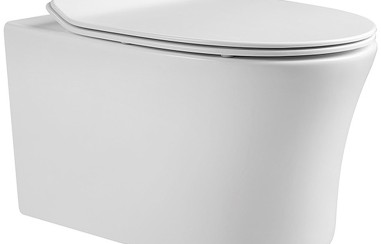 НИКА Унитаз компакт подвесной безободковый 525*365*360мм, тонкое сиденье с механизмом плавного закрывания, крепеж